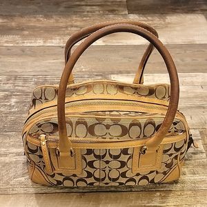Coach Tan Mini Duffle handbag purse